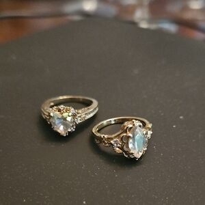 Fragrant Jewels Gold and Silver Heart Rings